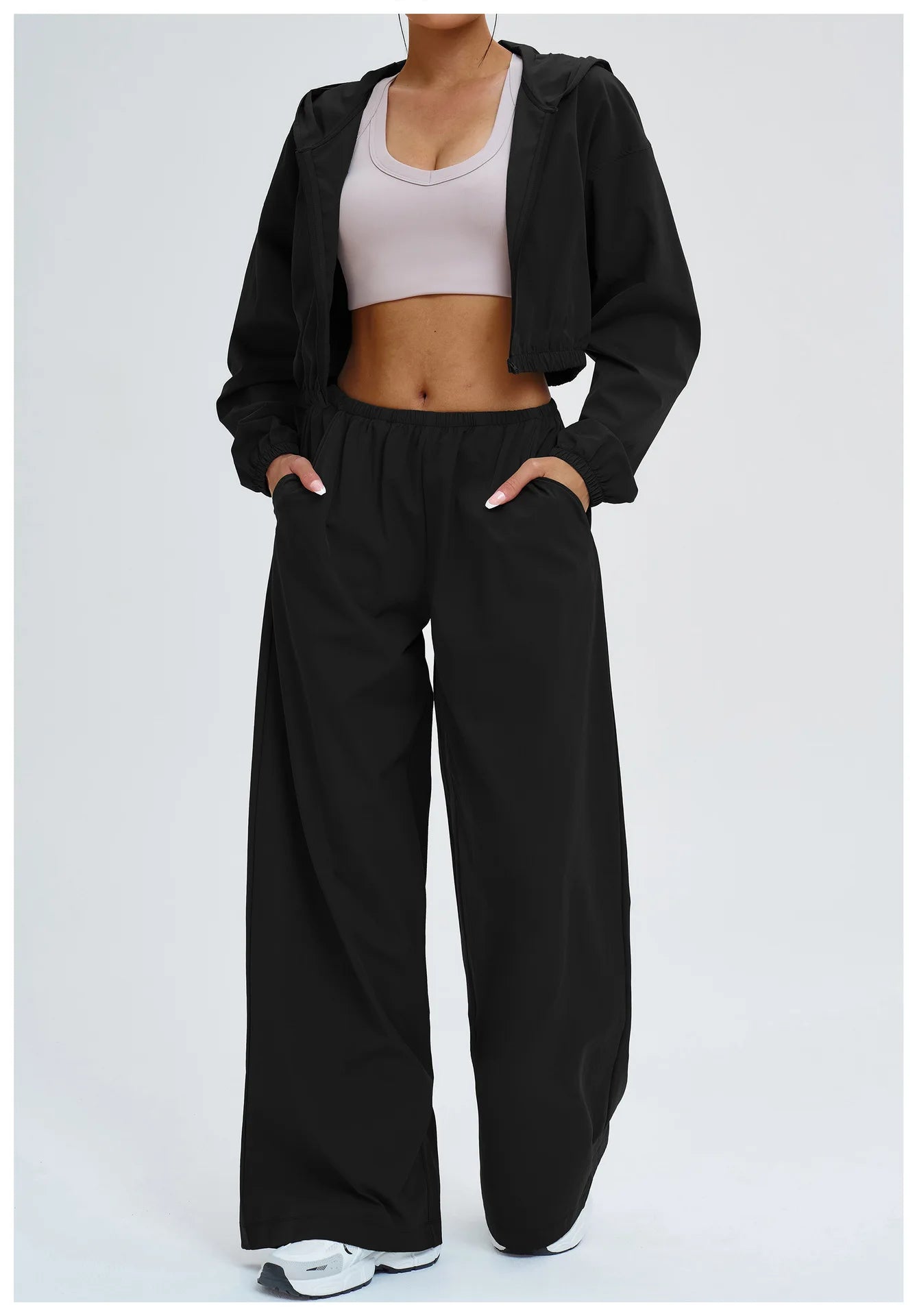 Women Outdoors Sun Protection Yoga Long Sleeve Zipper and Pockets Gym Fitness Jacket Female Running Workout Sports Yoga Shirts