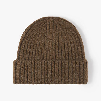 2025 New Versatile Unisex Beanie Plain Wool Thickened Earflap Anti-Static Warm Outdoor Daily Knit Hat