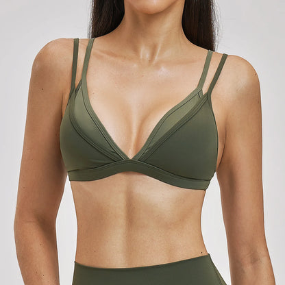 Women Sexy Sports Bra Shockproof Workout Underwear Yoga Bra Gym Push Up Lingerie Female Yoga Fitness Crop Top Sports Underwear