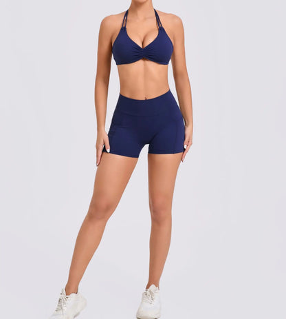 Sexy wo-piece Shockproof Sports Suits Women Gym Set Women Tracksuit Running Quick-Dry Sports Vest Female Fitness Yoga Set