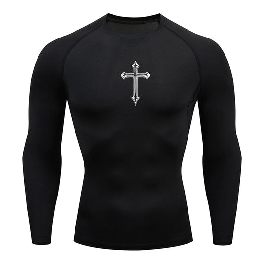 Roman Cross - Long Sleeve Compression Shirt