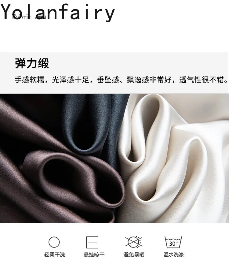YOLANFAIRY 93% Real Mulberry Silk Camis Woman Clothing 2026 High Quality Silk Satin Tops Women's Tanks Top Sleeveless Basicwear