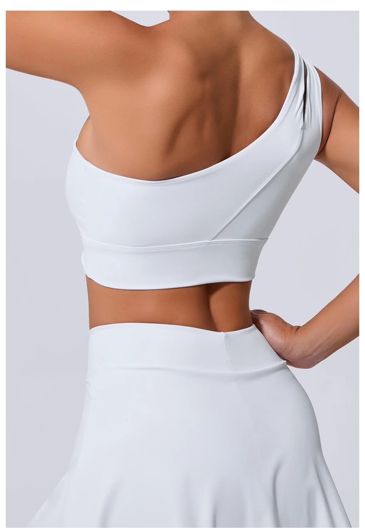Sexy Women's Sports One Shoulder Bra Gym Push Up Workout Underwear High Strength Support Running Fitness Bra Vest