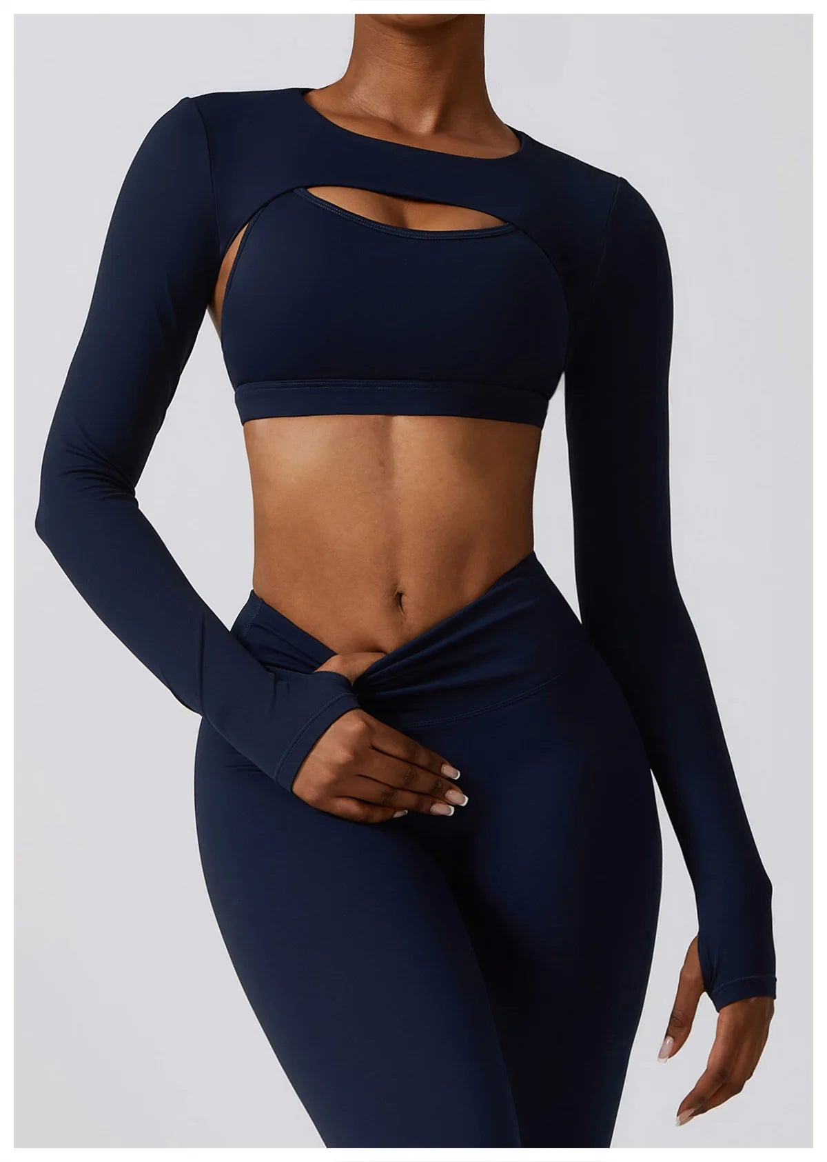Customized LOGO women's autumn and winter tight yoga clothes quick-drying sports and thin fitness clothes three-piece set
