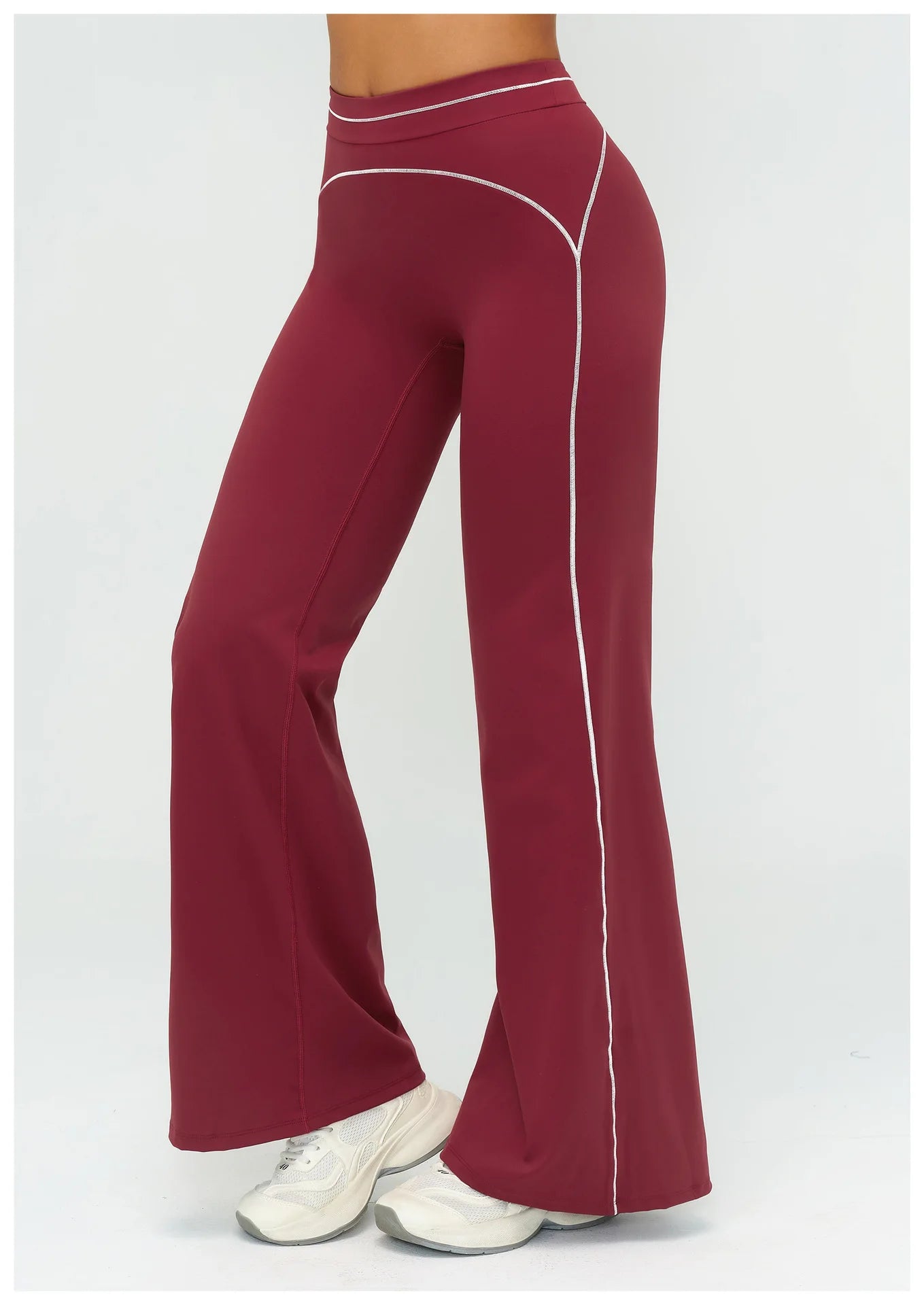 High Waist Yoga Wide Leg Pants Women Gym Fitness Bell-bottoms Pants Push Up Sports Trousers Female Casual Workout Flared Pants