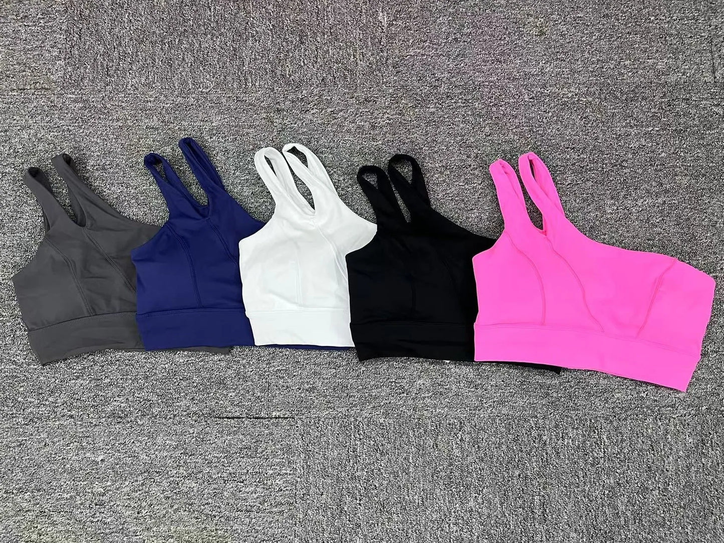 Sexy Women's Sports One Shoulder Bra Gym Push Up Workout Underwear High Strength Support Running Fitness Bra Vest