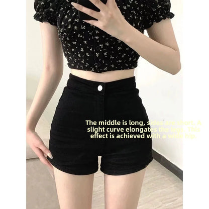 Sexy Retro Denim  Skirt Women's Anti-Light Versatile High Waist A-Line Slimming American Hot Girl Bodycon Half-length Ski...