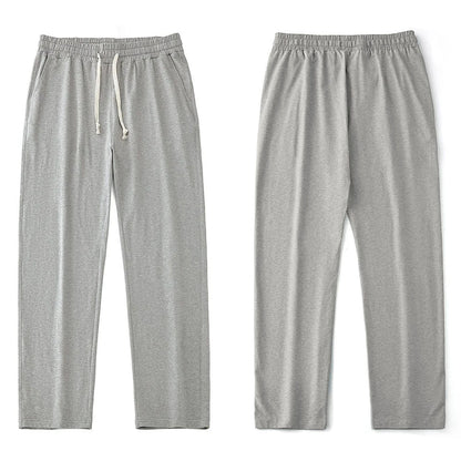 Men's 180G Combed Cotton Sport Pants Solid Color Straight Sweatpants Comfortable Casual Spring Autumn Homewear Men's pants