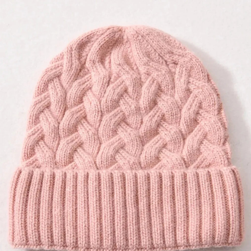 Custom Logo Twisted Dough Pattern Women Men Beanie Winter Knit Warm Accessory For Autumn Cold Weather Skiing Sports Outdoor