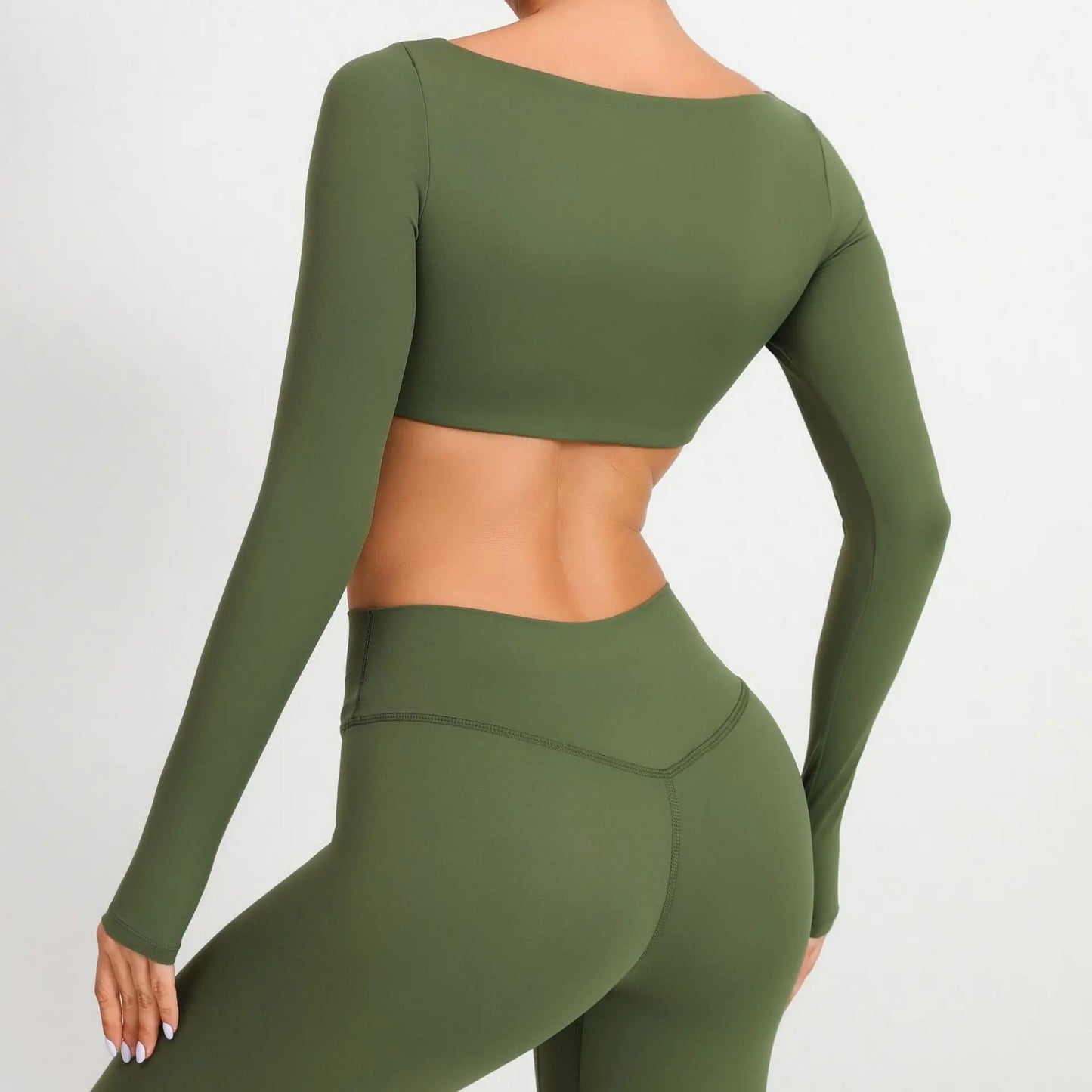 Women Yoga Shirts Crop Top Sexy Long Sleeves Shirts for Women Yoga Sports Fitness Sport Gym Clothes Running Push Up Workout Tops