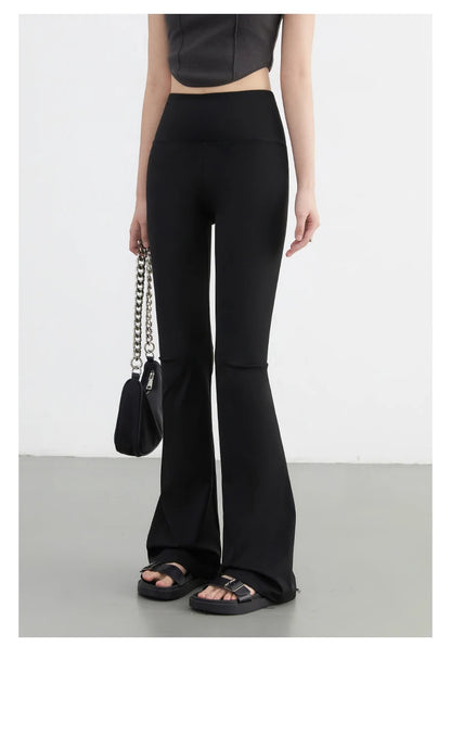 CHIC VEN Women Long Pants Slim New High Waisted Elastic Casual Pant Female Black Flared Trousers Yoga Clothing Autumn 2026