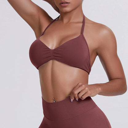 Hearuisavy Sports Bra Woman Gym Tops Sportswear Female Underwear Yoga Clothes Breathable Fitness Crop Top Push Up Workout Bras