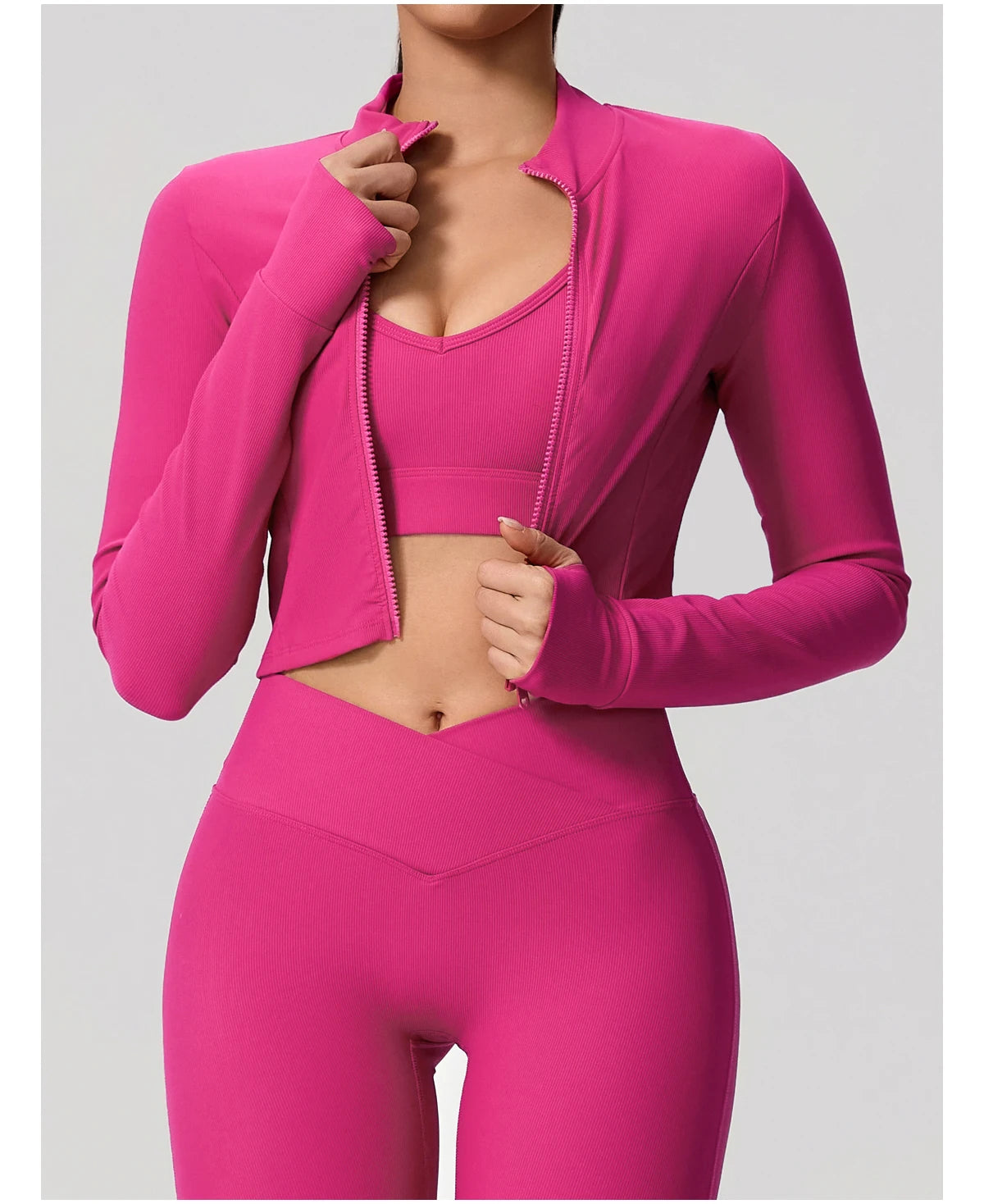 Summer Women Gym Zipper Long Sleeve Jacket Outdoors Workout Yoga Top Female Slim tight Clothes Women Quick-Dry Sportswear
