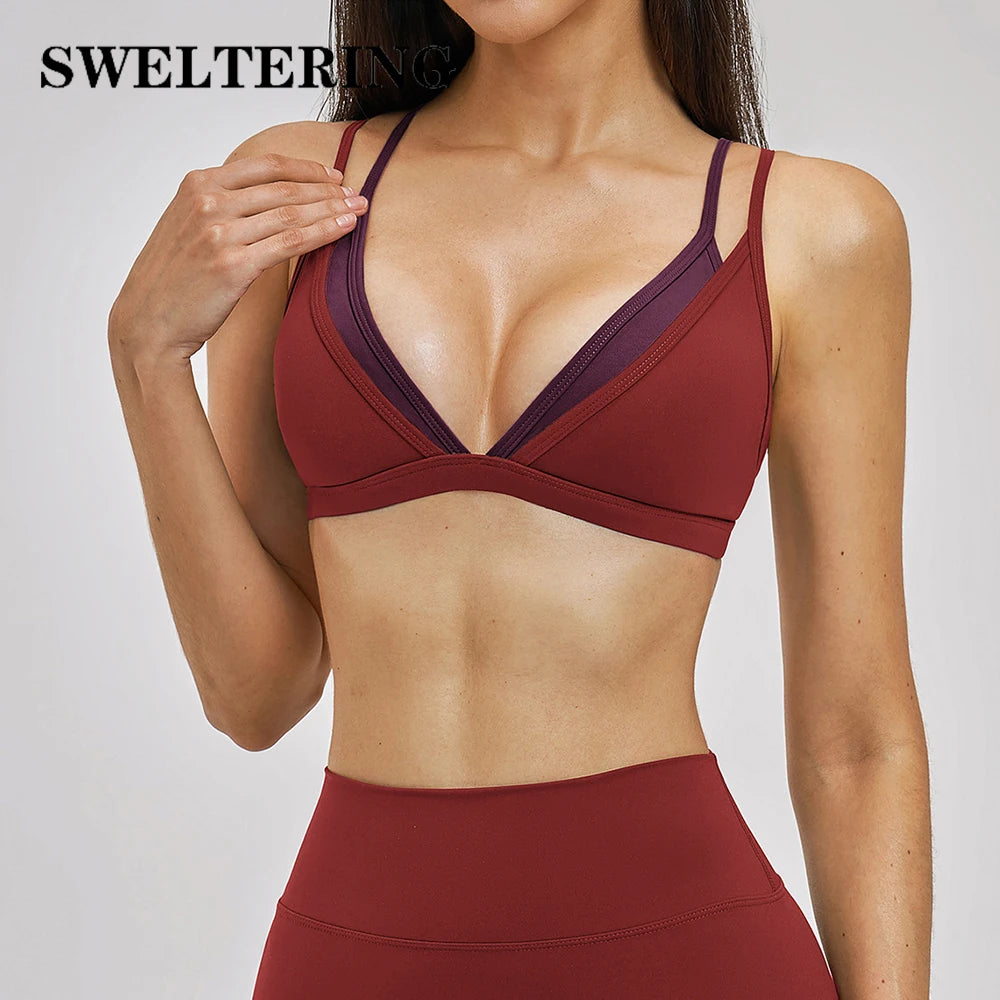 Women Sexy Sports Bra Shockproof Workout Underwear Yoga Bra Gym Push Up Lingerie Female Yoga Fitness Crop Top Sports Underwear