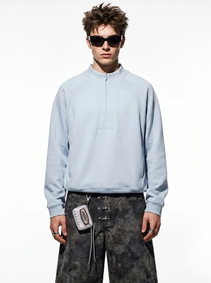 Custom LOGO Men's 2026 Cotton Stretch 350G Sweatshirt Autumn/Winter New Short Casual Half-Zip Windproof Couple's Jacket