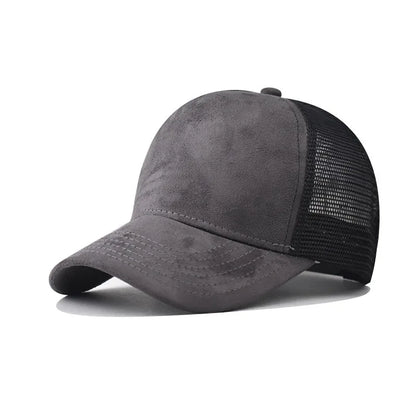 SLECKTON Custom Logo High-quality Suede Mesh Baseball Hat Letter Embroidery Brand Design Outdoor Sport Cap Wholesale Fashion