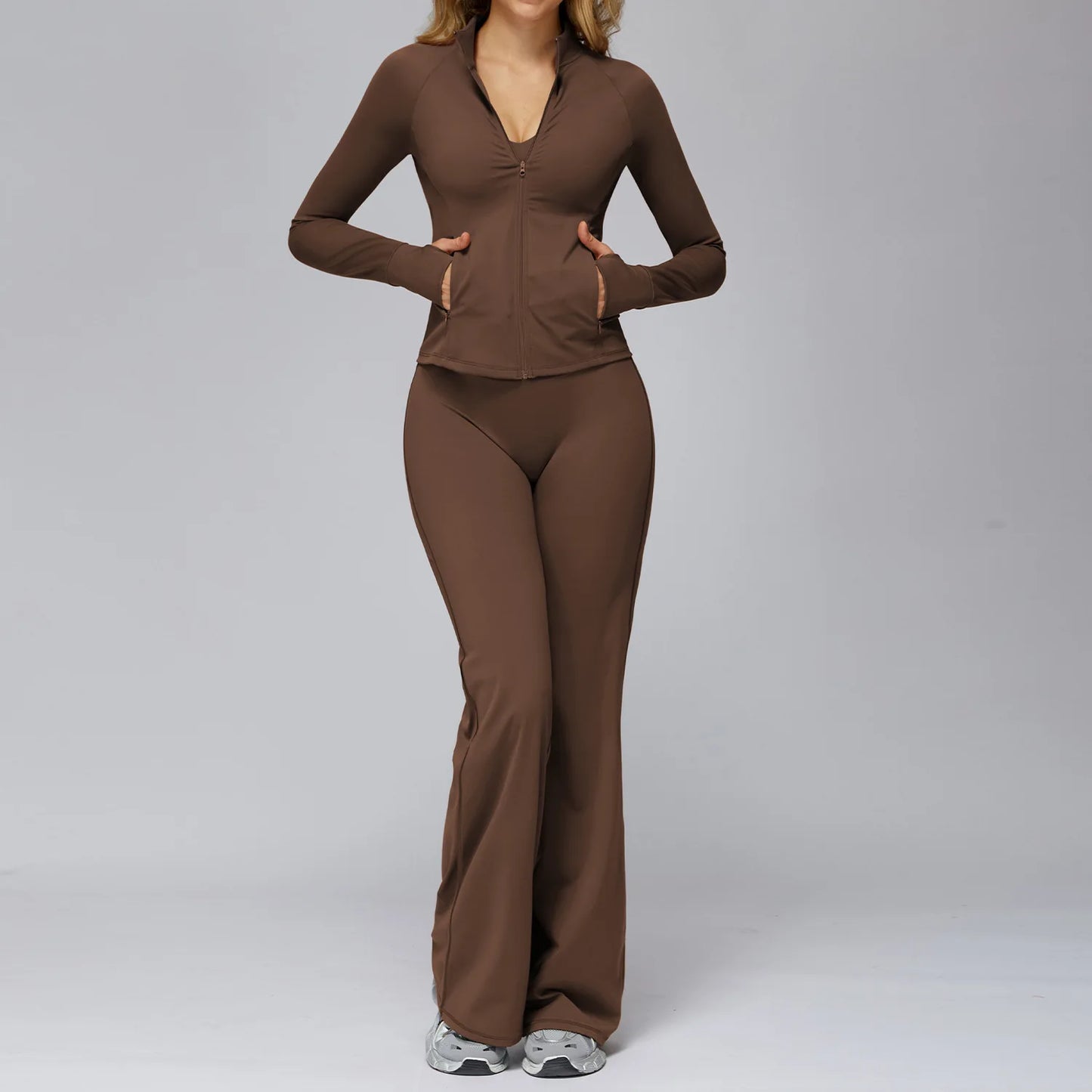 Yoga Set 2/3PCS Women Clothes Sports Outfits Fitness Tracksuit Yoga Suits Gym Legging Workout Long Sleeved Female Bra Sportswear
