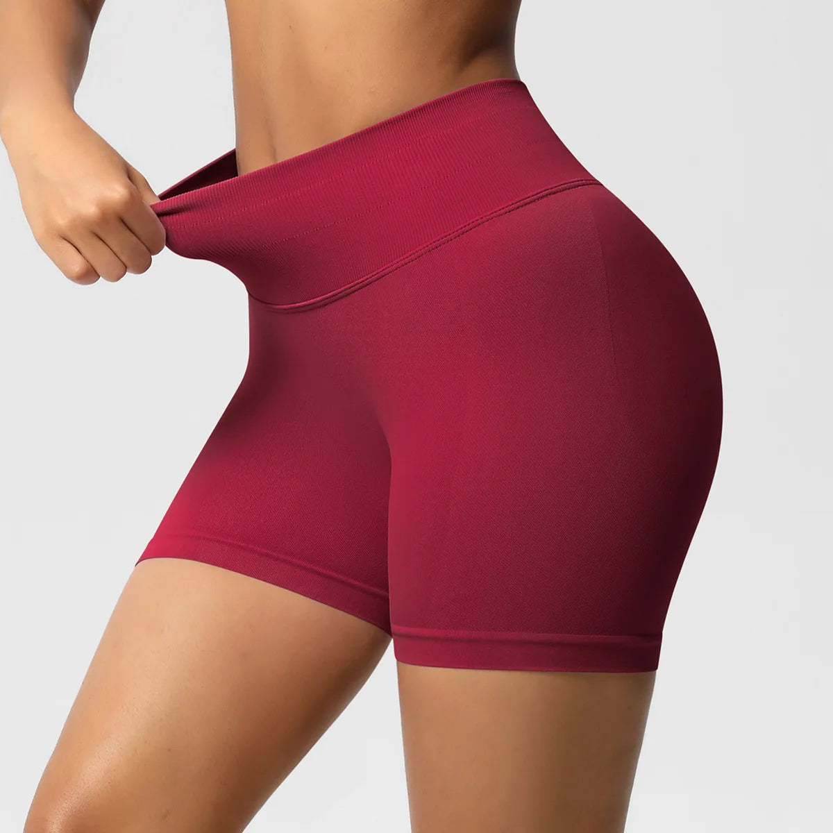 Custom LOGO women's  28-color XS-2XL seamless fitness yoga shorts high waist hip lift sports tight quick-drying shorts