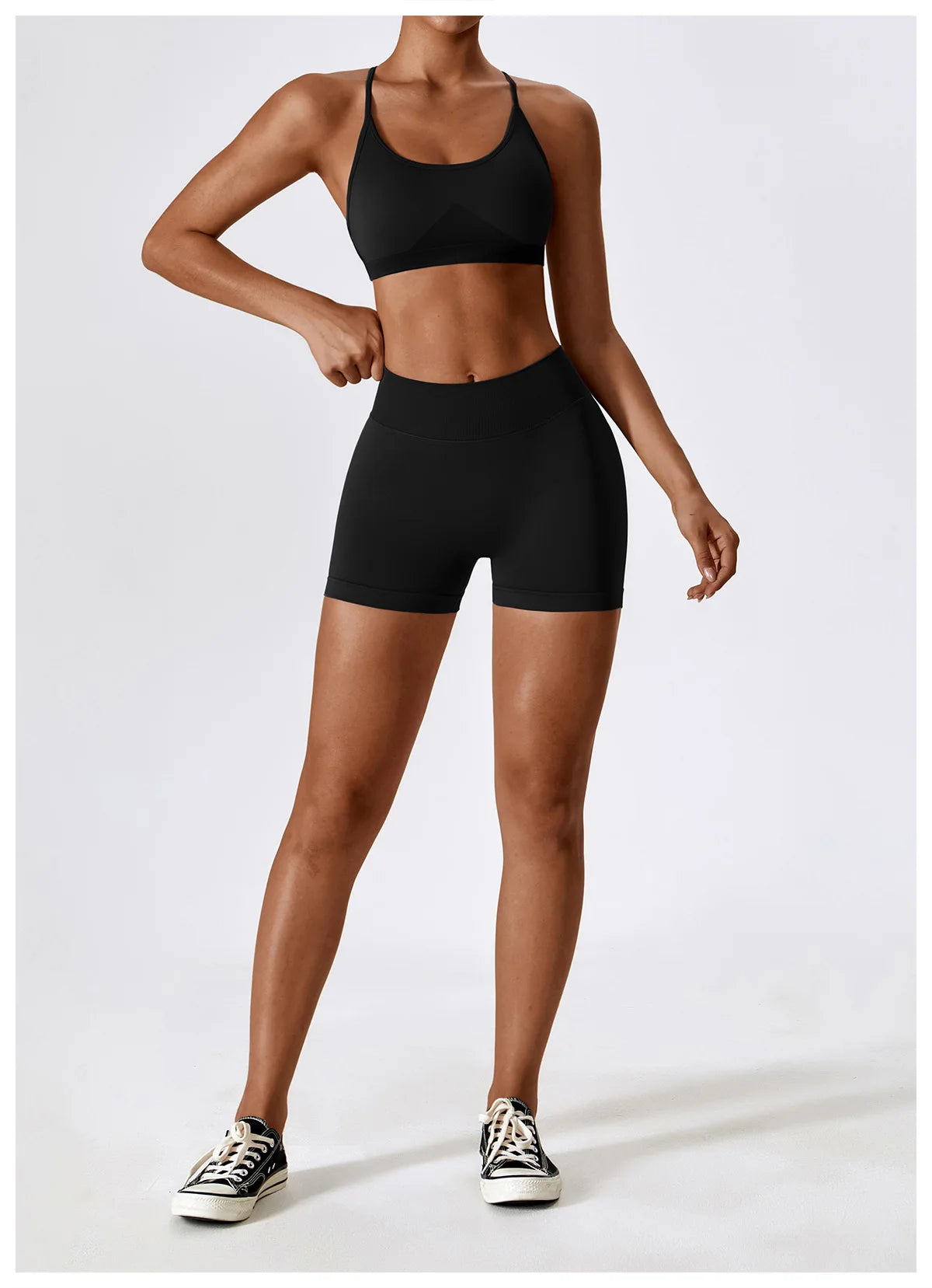 Seamless Yoga Set Gym Suits With Shorts Crop Top Sexy Bra Women's Pants 2 Pieces Set Running Workout Outfit Fitness Clothing