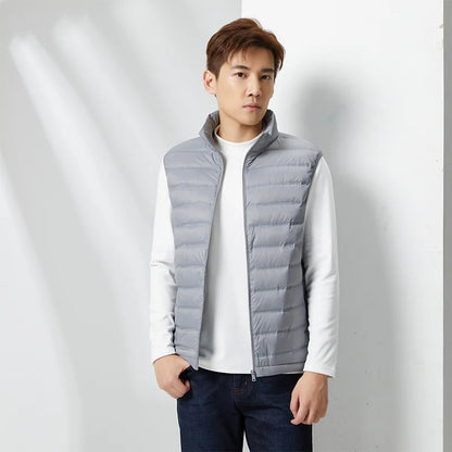 Custom Logo Tank Top Autumn Winter Jacket customaization Down Warm Thickened Sleeveless Solid Color vest Company Brand Design