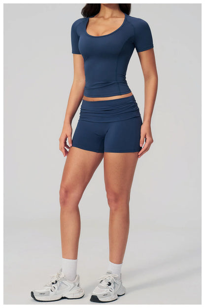 Summer 2PCS Tracksuits Yoga Suit Female Fitness Suit Running Workout Tops Shockproof Crop Sports Top Athletic Wear Sports Suit
