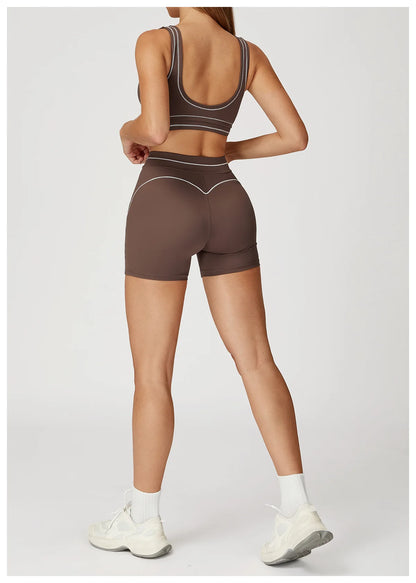 Color Contrast Yoga Bra Women Breathable Gym Fitness Bra Shockproof Sports Underwear Female Workout Bra Push Up Cycling Crop Top