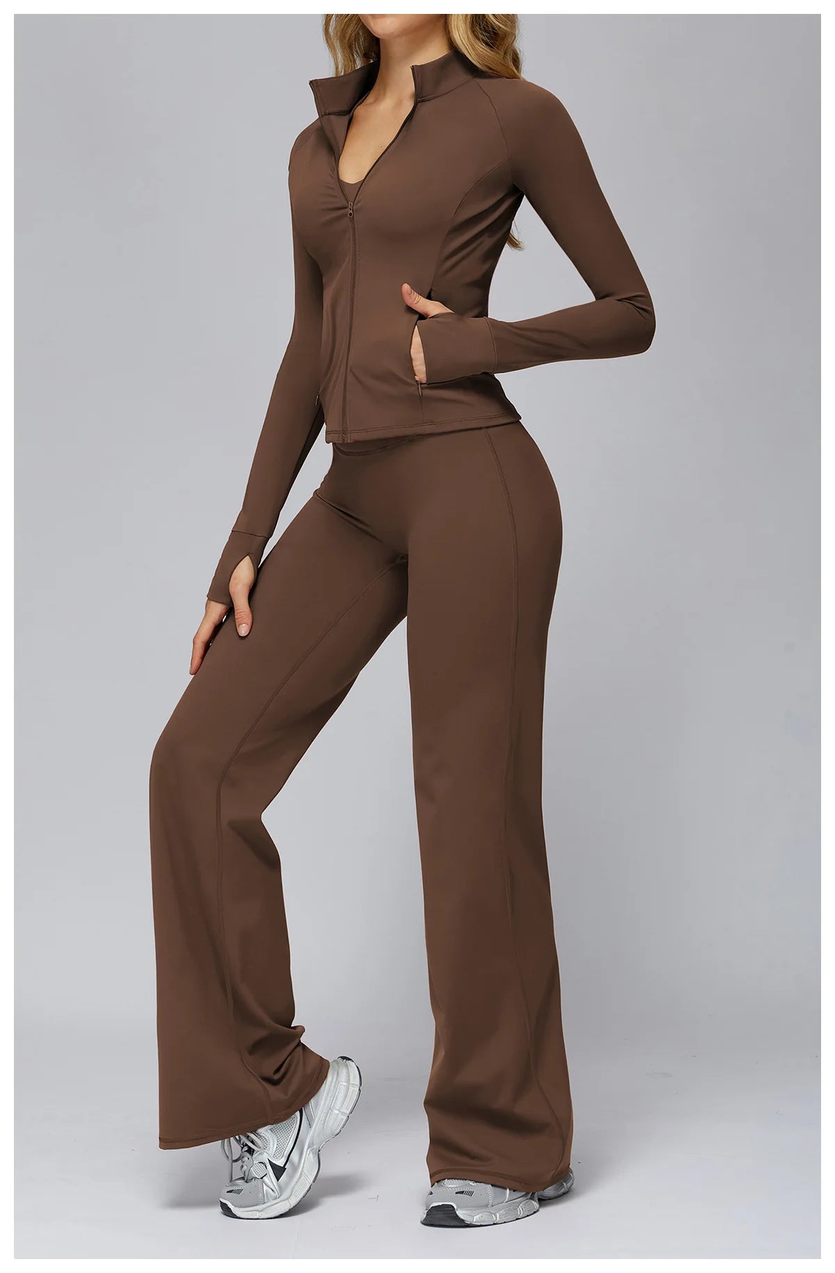 Yoga Set 2/3PCS Women Clothes Sports Outfits Fitness Tracksuit Yoga Suits Gym Legging Workout Long Sleeved Female Bra Sportswear