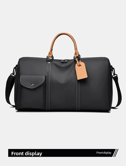 Custom Large Capacity Travel bag Totes Waterproof Crossbody Bag Man  Leather Travel Bag Handheld Bag print logo Business Handbag