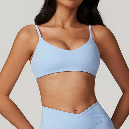 Custom LOGO women's environmentally friendly regeneration quick-drying tight back yoga bra running sports underwear fitness vest