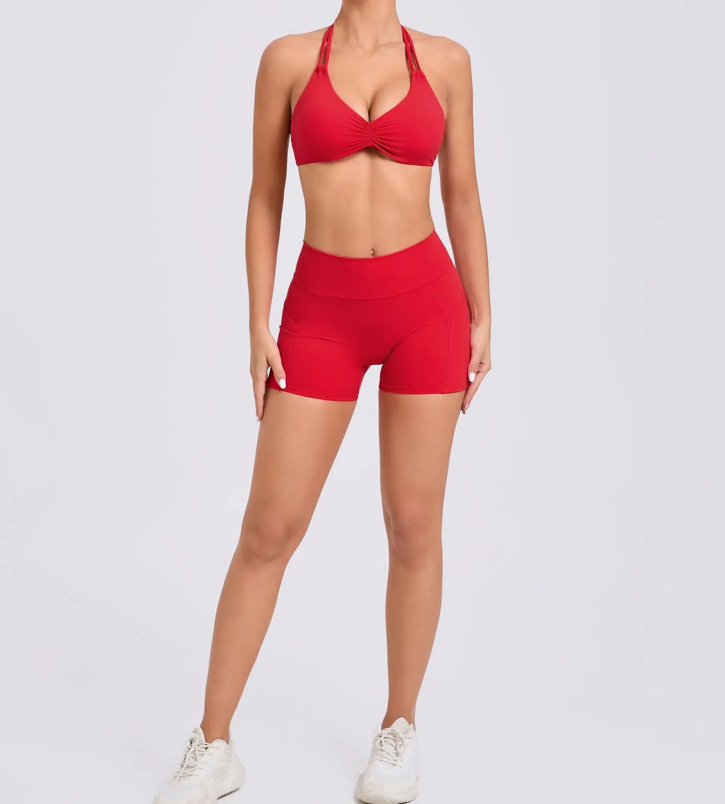 Sexy wo-piece Shockproof Sports Suits Women Gym Set Women Tracksuit Running Quick-Dry Sports Vest Female Fitness Yoga Set