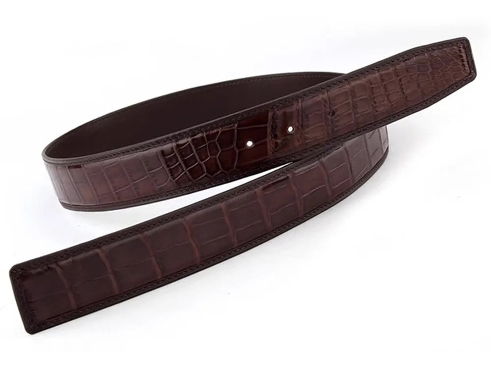 Men's real crocodile leather belt crocodile leather genuine leather luxury brand belt fashion men's belt buckle with suit pants