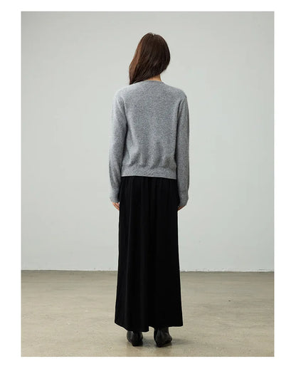 SuyaDream, Cardigans For Woman, Fleece Wool, V Neck, Soft Cozy Sweaters, 100%Wool, 2025 Fall Winter Jackets