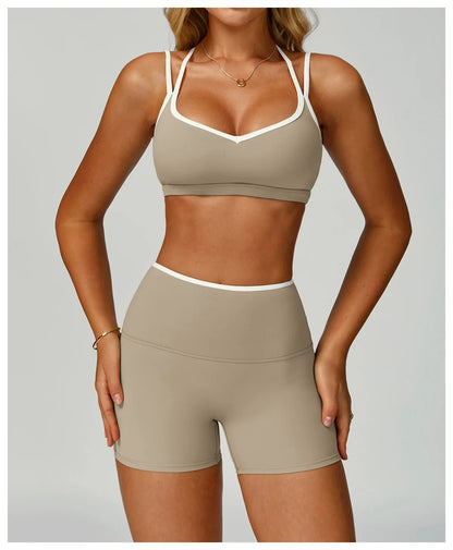 2 Pieces Gym Tracksuit Women Clothes Yoga Set Workout Outfits Fitness Sportswear High Waist Leggings Sports Bra Athletic Wear