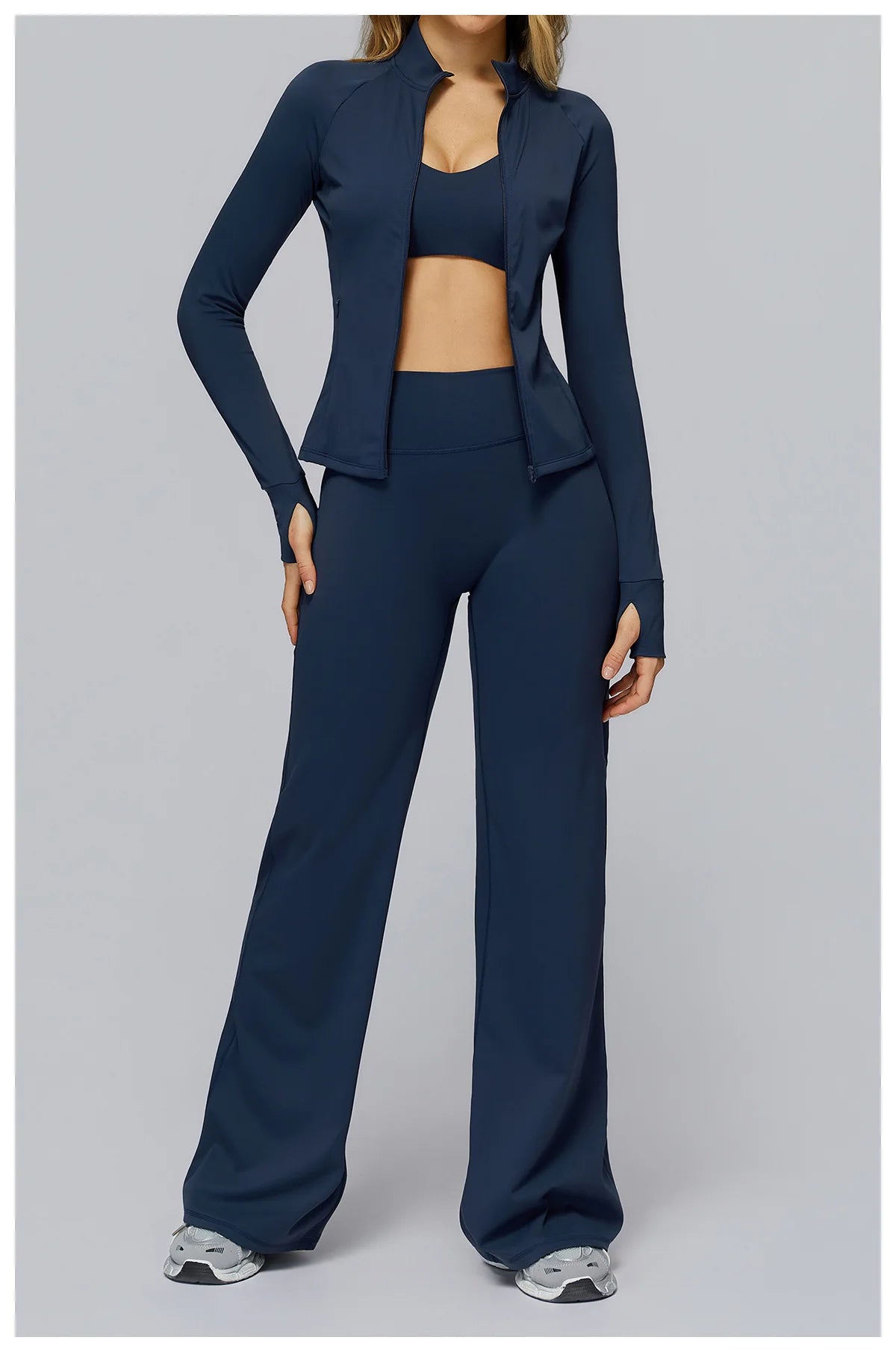Yoga Set 2/3PCS Women Clothes Sports Outfits Fitness Tracksuit Yoga Suits Gym Legging Workout Long Sleeved Female Bra Sportswear