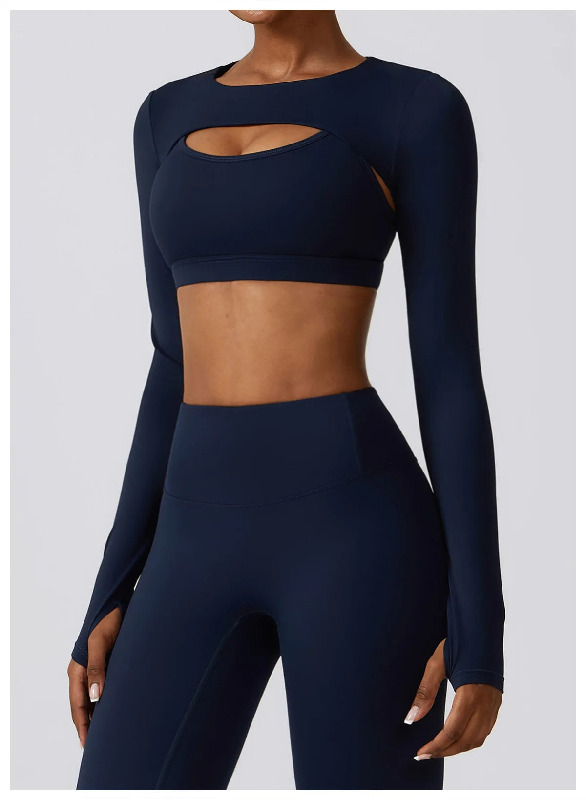 Customized LOGO women's autumn and winter tight yoga clothes quick-drying sports and thin fitness clothes three-piece set