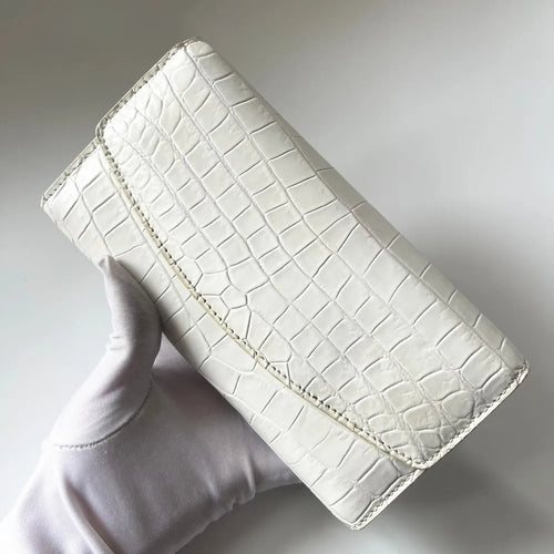 Exotic style real crocodile leather women's large three-fold wallet real crocodile leather women's long handbag card bag