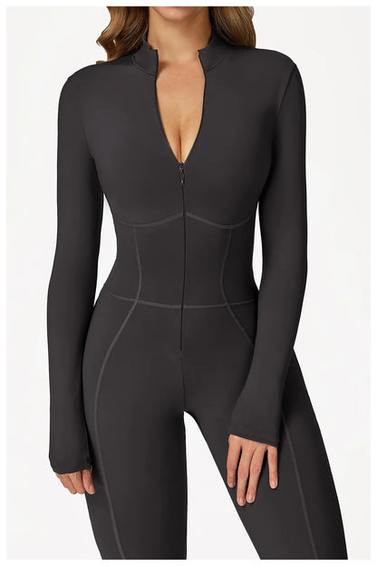 Winter Autumn Yoga Jumpsuit Women's One-piece Suit Sportswear Women Gym Rompers Long-sleeved Warm Overalls High Elastic Bodysuit