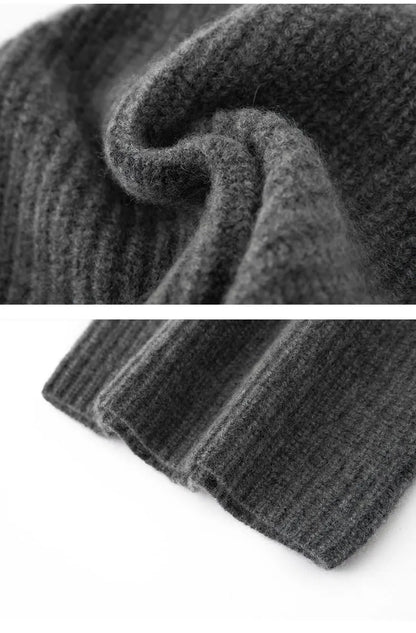 DjzDsm New Autumn/Winter Men's High-end 100% Goat Cashmere Pullover Hat With Elastic Knitted Warm Hat