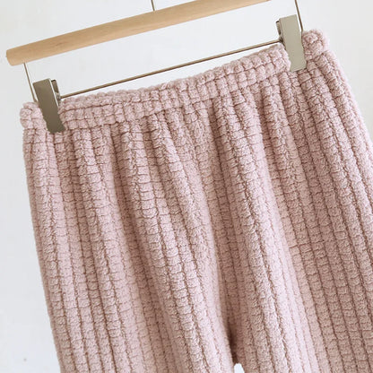 2026 New Autumn/Winter Pajama Set Couple Flannel Long Sleeve Pants Two Piece Coral Fleece Home Fur for Men and Women
