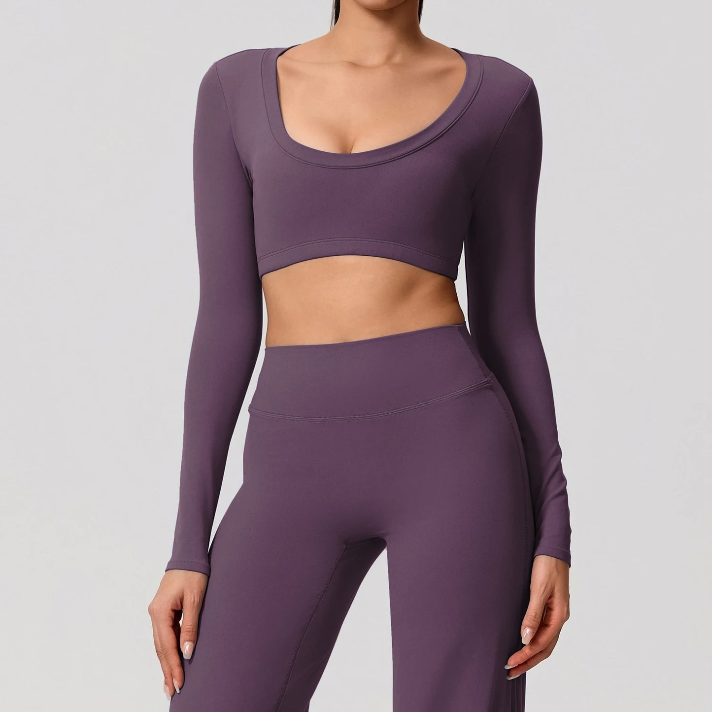 Women's Sports Long Shirt Female Backless Yoga Breathable Soft Shirt Autumn and Winter Training Top Woman Gym Sportswear