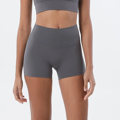 TRY TO BN Women High Waisted Gym Shorts Butt Lifting Breathable Biker Shorts Fitness Running Yoga Workout Cycling Sports Shorts