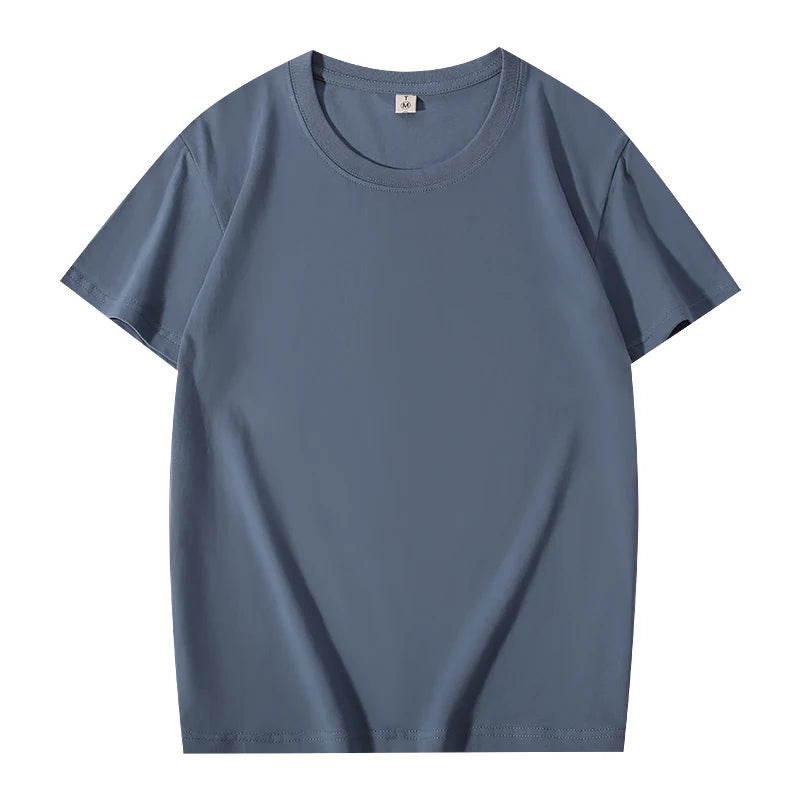 T-shirt Custom Men's And Women's Casual Tops With Printing Logo 100% Cotton Round Neck Short Sleeve T-shirt Embroidery Design