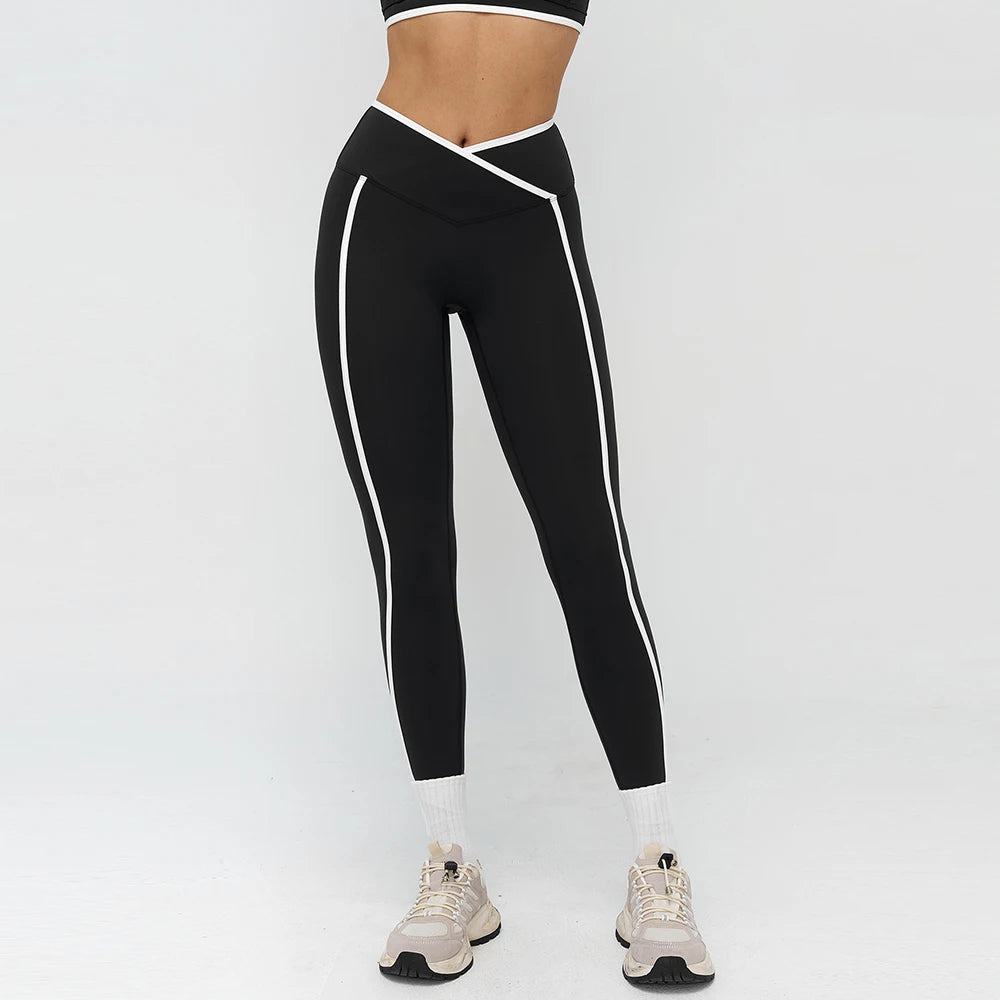 Women High Waist Workout Gym Leggings Yoga Trousers Breathable Sports Pants Female Running Cycling Tights Fitness Yoga Pants