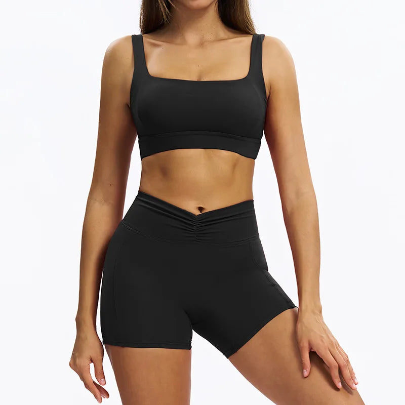 SWELTERING 2PCS Yoga Set Fitness Gym Tracksuit Sportswear Women Workout Outfits High Waist Leggings Sports Bra Athletic Wear