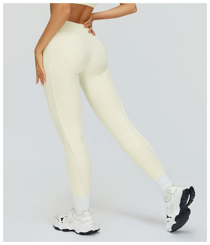 Women Yoga Leggings High Waist Gym Fitness Pants Stretch Sports Pants Female Push Up Workout Trousers Solid Color Tights Running