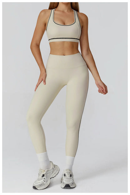 3PCS Yoga Set Women Workout Set 2 Pieces Sportswear Yoga Suit Gym Clothing Fitness Zipper Long Sleeve Sports High Waist Leggings