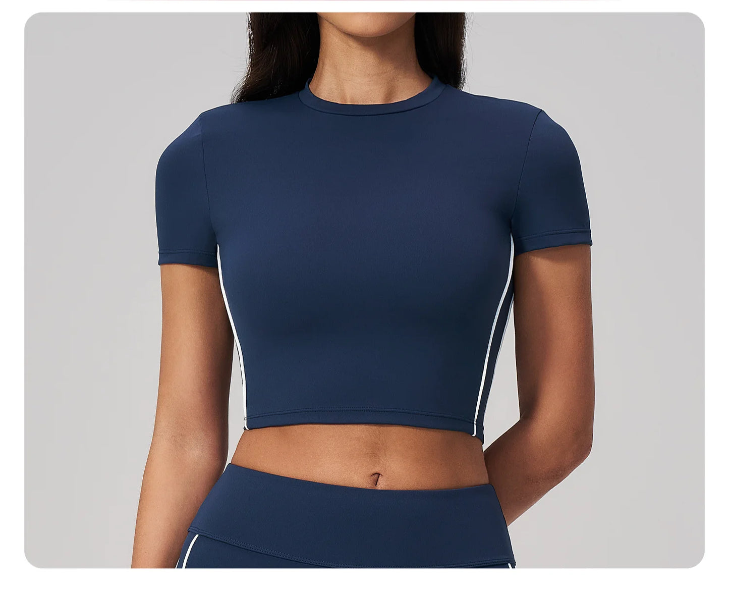 Sexy Women's Yoga Short Sleeve Fitness Sports T-Shirts Gym Clothes Push Up Running Tight Femme Yoga Workout Shirts Active Wear
