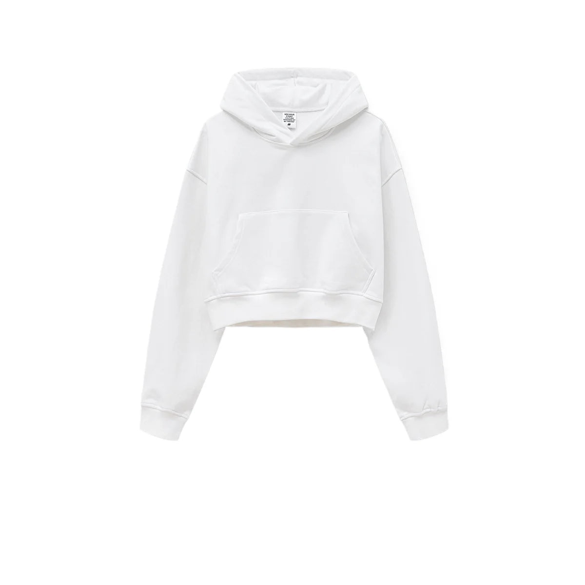 Customized LOGO women's new autumn blockbuster 445G big pocket hooded sweater short top