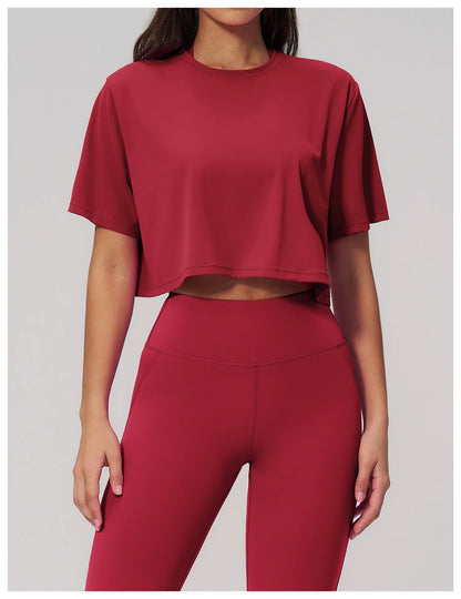 Ropa Mujer Yoga Sports T-Shirts Women Fitness Short Sleeve Gym Workout Shirts Female Outdoor Running Active Wear Sports Shirts