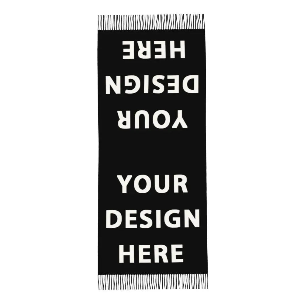 Custom Printed Your Design Here Scarf Men Women Winter Warm Scarves Custom Customize Logo Letter Print Shawls Wraps